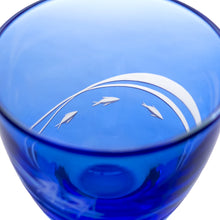 画像をギャラリービューアに読み込む, 波と風 ぐい呑青藍