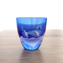 画像をギャラリービューアに読み込む, Penguin Couple 冷酒杯 青藍
