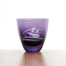 画像をギャラリービューアに読み込む, 波と風 ぐい呑青紫
