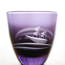 画像をギャラリービューアに読み込む, 波と風 ぐい呑青紫