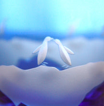 画像をギャラリービューアに読み込む, Penguin Couple 丸オールド青藍