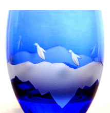 画像をギャラリービューアに読み込む, Penguin Couple 丸オールド青藍