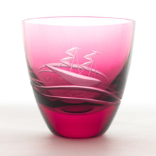 画像をギャラリービューアに読み込む, 波と風 ぐい呑金赤