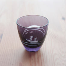 画像をギャラリービューアに読み込む, 波と風 ぐい呑青紫