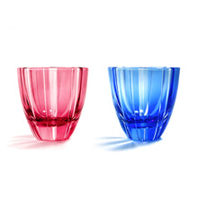 Load image into Gallery viewer, ぐい呑子持縞 青藍・金赤 - THE GLASS GIFT SHOP SOKICHI