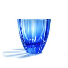 Load image into Gallery viewer, ぐい呑子持縞 青藍・金赤 - THE GLASS GIFT SHOP SOKICHI