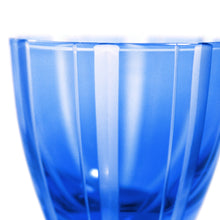 Load image into Gallery viewer, ぐい呑子持縞 青藍・金赤<艶消し> - THE GLASS GIFT SHOP SOKICHI