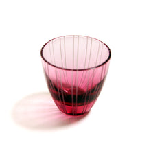 画像をギャラリービューアに読み込む, ぐい呑金通縞 青藍・金赤<艶消し> - THE GLASS GIFT SHOP SOKICHI