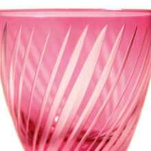 画像をギャラリービューアに読み込む, ぐい呑滝縞斜め 青藍・金赤<艶消し> - THE GLASS GIFT SHOP SOKICHI