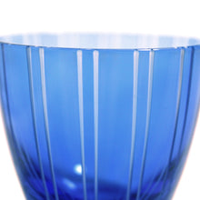 画像をギャラリービューアに読み込む, ぐい呑金通縞 青藍・金赤<艶消し> - THE GLASS GIFT SHOP SOKICHI