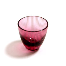 画像をギャラリービューアに読み込む, ぐい呑千筋 青藍・金赤<艶消し> - THE GLASS GIFT SHOP SOKICHI