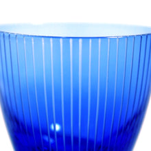 画像をギャラリービューアに読み込む, ぐい呑千筋 青藍・金赤<艶消し> - THE GLASS GIFT SHOP SOKICHI