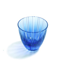 画像をギャラリービューアに読み込む, ぐい呑金通縞 青藍・金赤 - THE GLASS GIFT SHOP SOKICHI