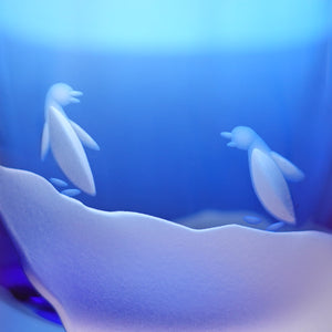 Penguin Climb 冷酒青藍切立 - THE GLASS GIFT SHOP SOKICHI