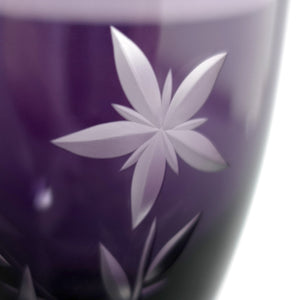 桔梗 青紫ぐい呑 - THE GLASS GIFT SHOP SOKICHI