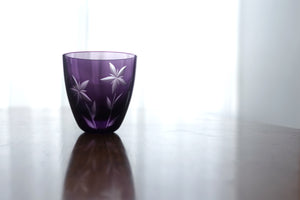 桔梗 青紫ぐい呑 - THE GLASS GIFT SHOP SOKICHI
