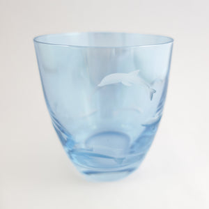 Dolphin Dance Clear／Blue - THE GLASS GIFT SHOP SOKICHI