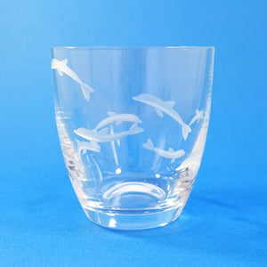 Dolphin Dance Clear／Blue - THE GLASS GIFT SHOP SOKICHI