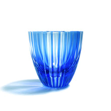 Load image into Gallery viewer, ぐい呑滝縞 青藍・金赤 - THE GLASS GIFT SHOP SOKICHI
